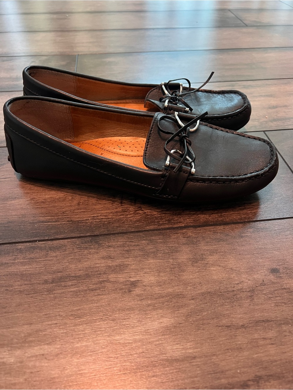 Lauren By Ralph Lauren Black Briley Leather Loafer Flats Women’s Size 8 - Picture 3 of 7